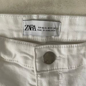 Zara white skinny leg jeans size 10